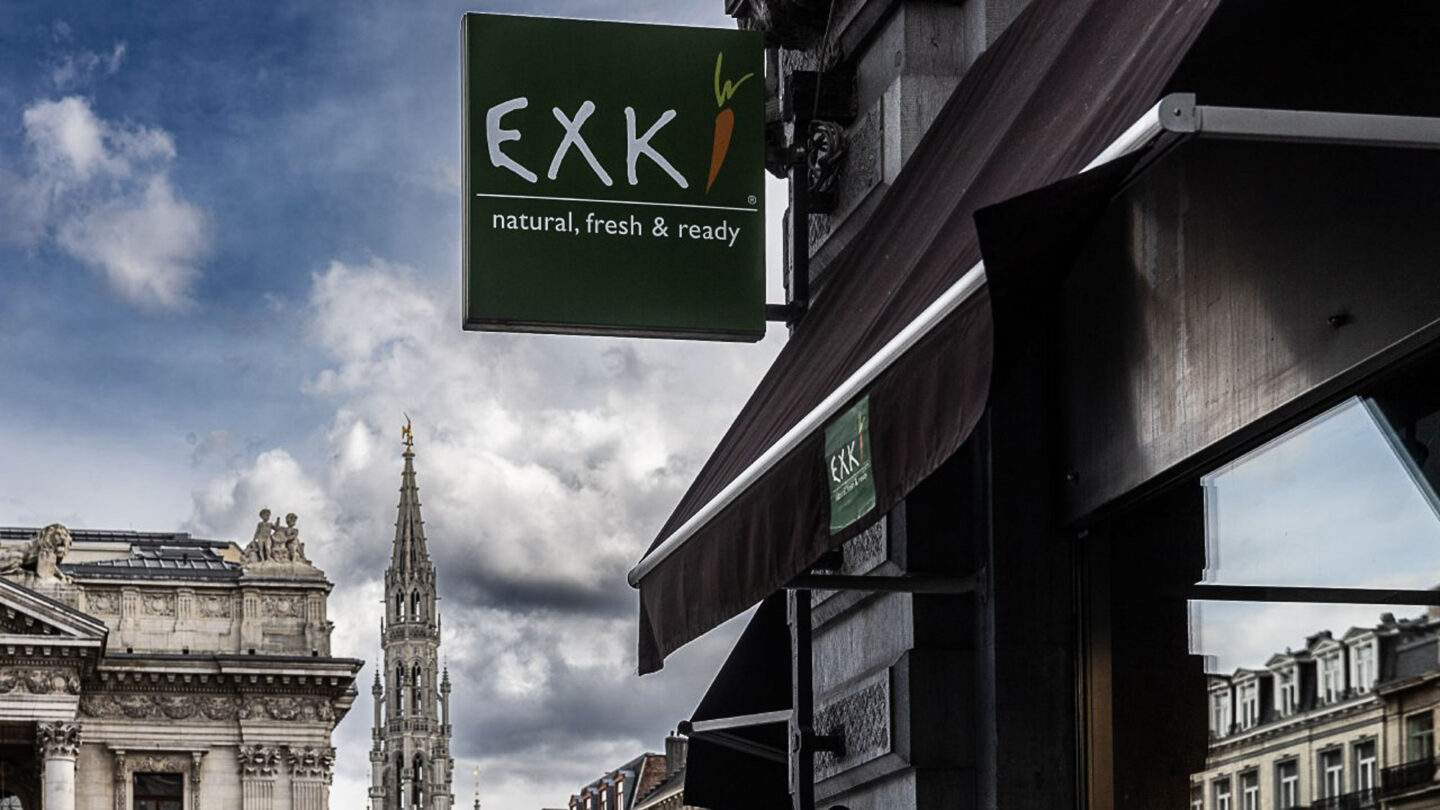 Vitrine d'un restaurant Exki