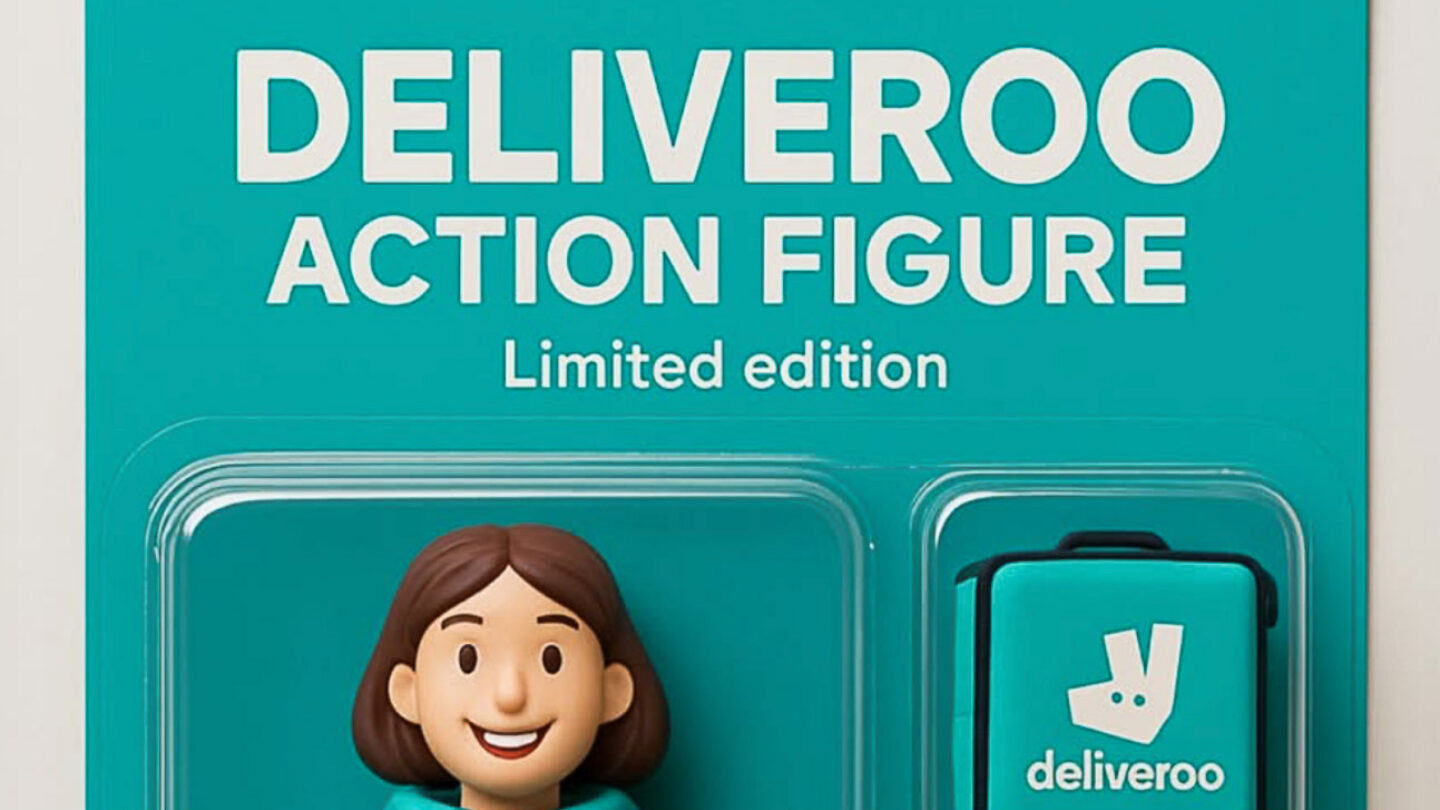 Figurine d'un ou une livreuse de repas à domicile