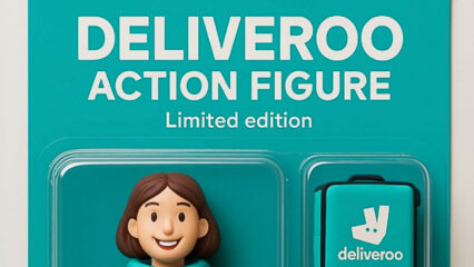 Figurine d'un ou une livreuse de repas à domicile