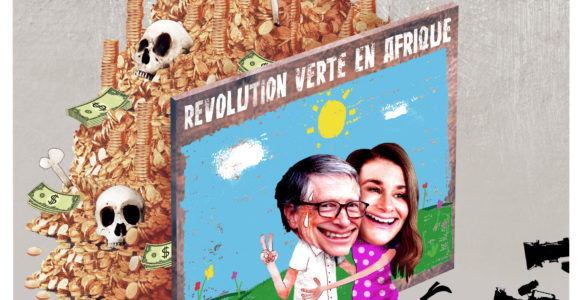 La Bill & Melinda Gates Foundation en Afrique. Un dessin de Max Tilgenkamp.