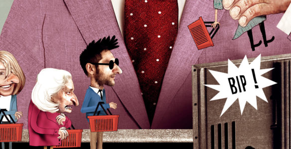 Aldi - Caricature pour le décryptage sur les campagnes de pub.
